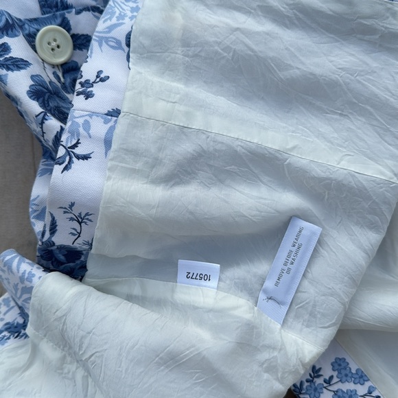 Ann Taylor Loft Blue Floral Rose Cotton Blazer - Picture 9 of 9